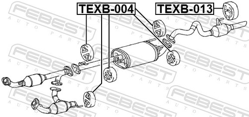 Fits febest texb 004 - febest, exhaust