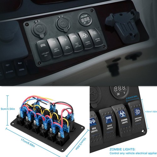 12v car 6gang rocker - car,