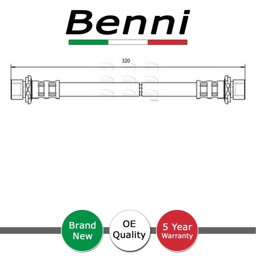 Brake hose rear inner - rear, benni