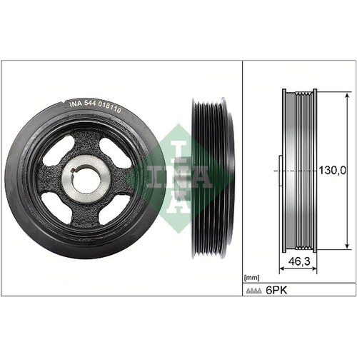 Crankshaft pulley fits toyota - crankshaft,