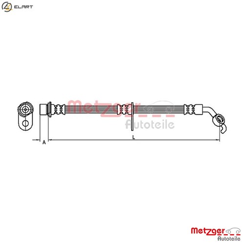 Brake hose 4110098 for toyota - brake,
